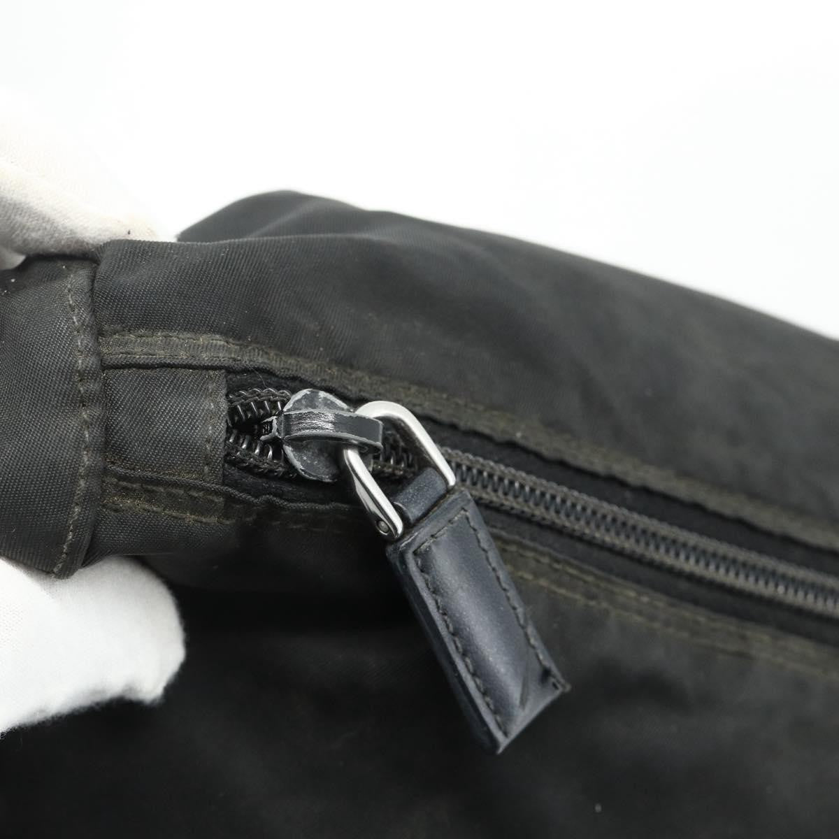 Prada PRADA Shoulder Bag Nylon Black Silver Authentic 175741