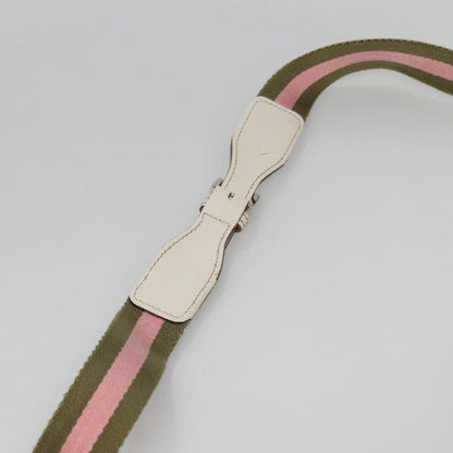 Gucci GUCCI GG Canvas Sherry Line Tote Bag Pink Silver 145809 Authentic 141943