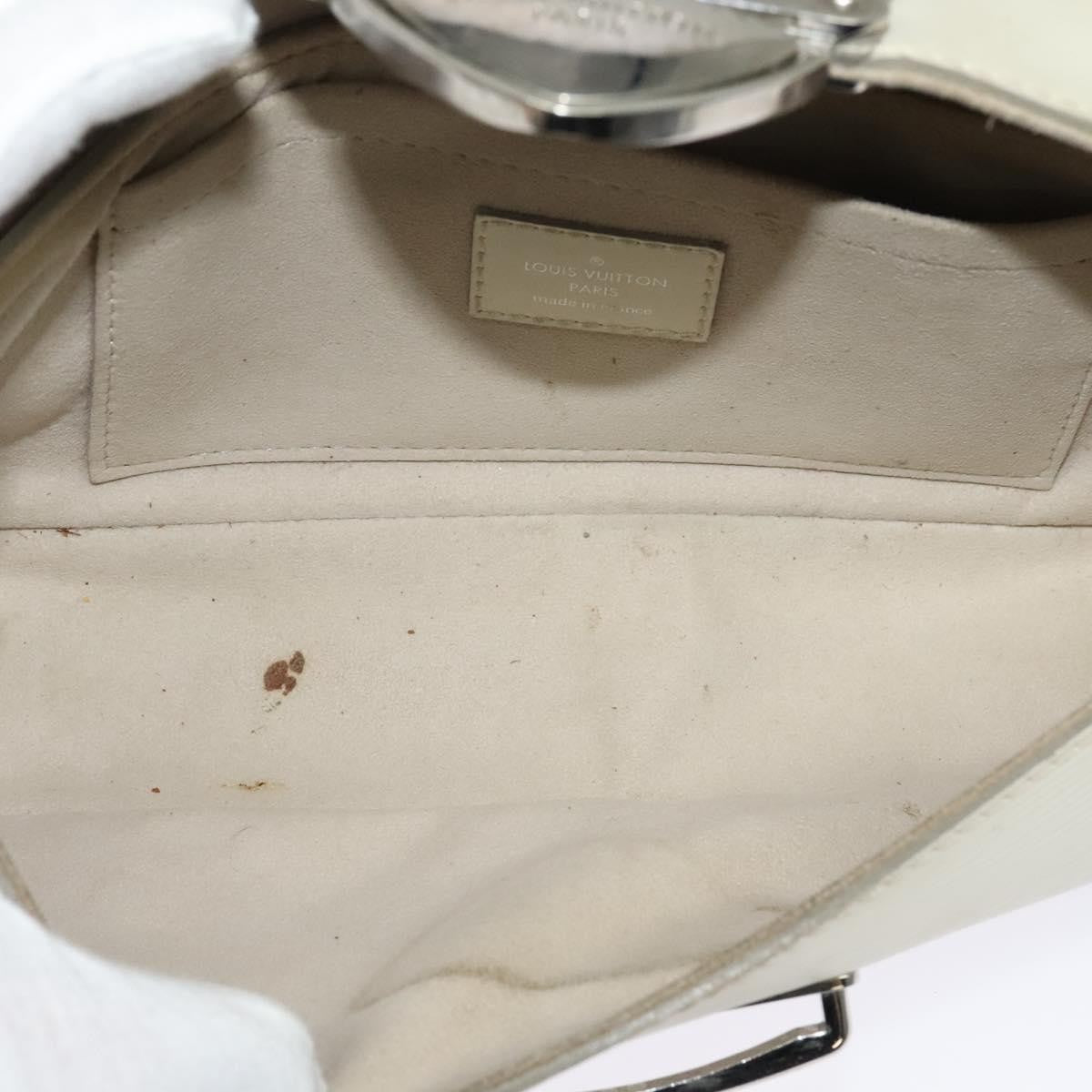 Louis Vuitton LOUIS VUITTON Epi Pochette Montaigne Bag White Yvoire M5929J LV Authentic ep9537