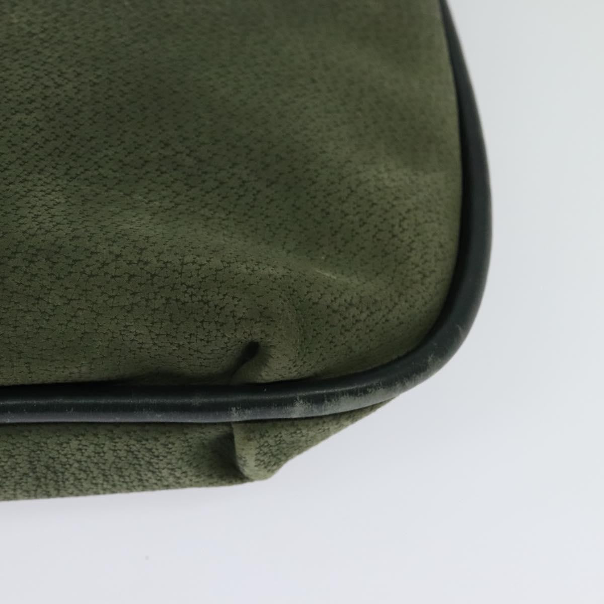Gucci GUCCI Shoulder Bag Leather Green Gold Authentic am8352