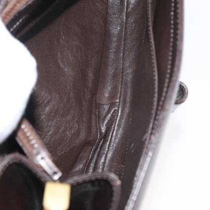 Gucci GUCCI Shoulder Bag Leather Brown Gold Authentic ep14284