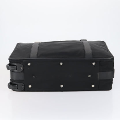 Prada PRADA Trunk Nylon Black Silver Authentic am9650 Bag