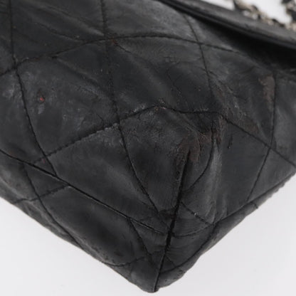 Chanel CHANEL Matelasse Chain Shoulder Bag Patent leather Black Silver CC Authentic 158095