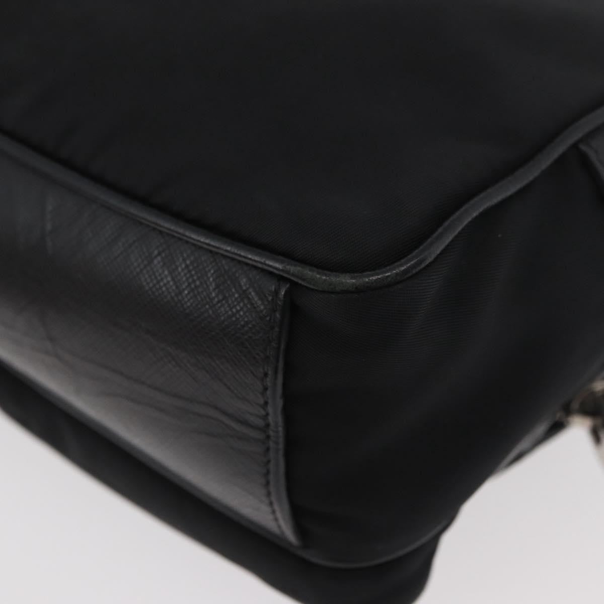 Prada PRADA Shoulder Bag Nylon Black Silver Authentic 175723
