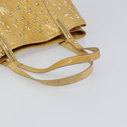 Jimmy Choo Jimmy Choo Studs Tote Bag Enamel Yellow Gold Authentic bs31691