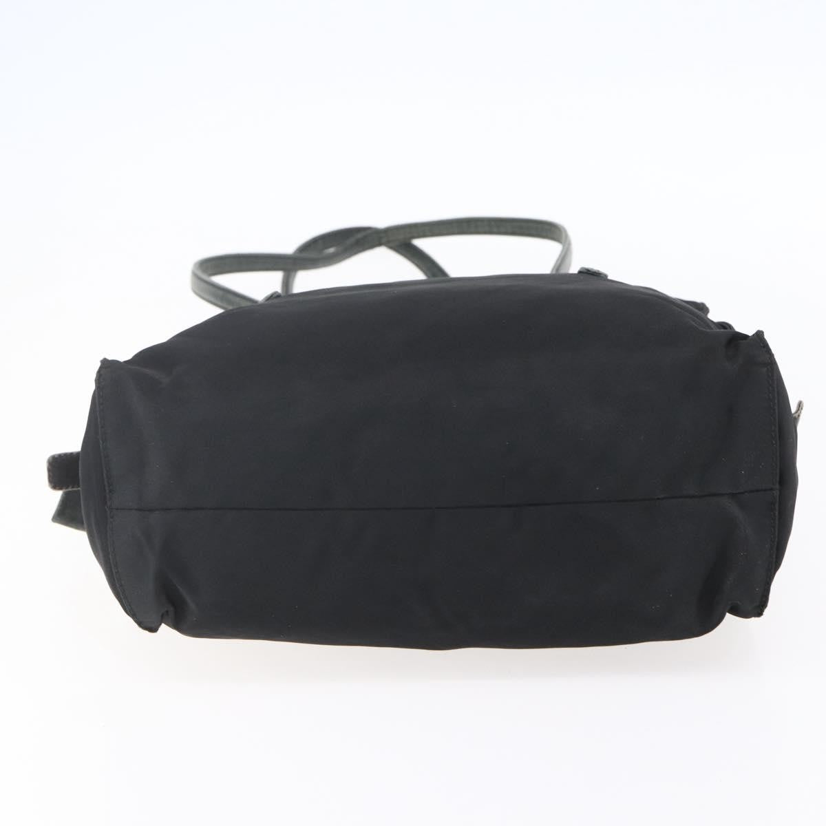Prada PRADA Hand Bag Nylon Black Silver Authentic 154514