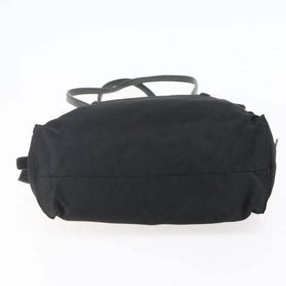 Prada PRADA Hand Bag Nylon Black Silver Authentic 154514