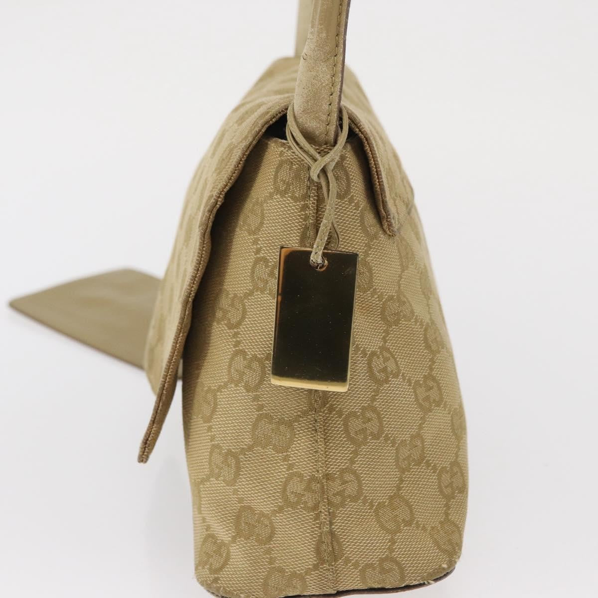 Gucci GUCCI GG Canvas Shoulder Bag Beige Gold 90646 Authentic mr1955
