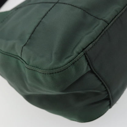 Prada PRADA Shoulder Bag Nylon Green Silver Authentic bs34473