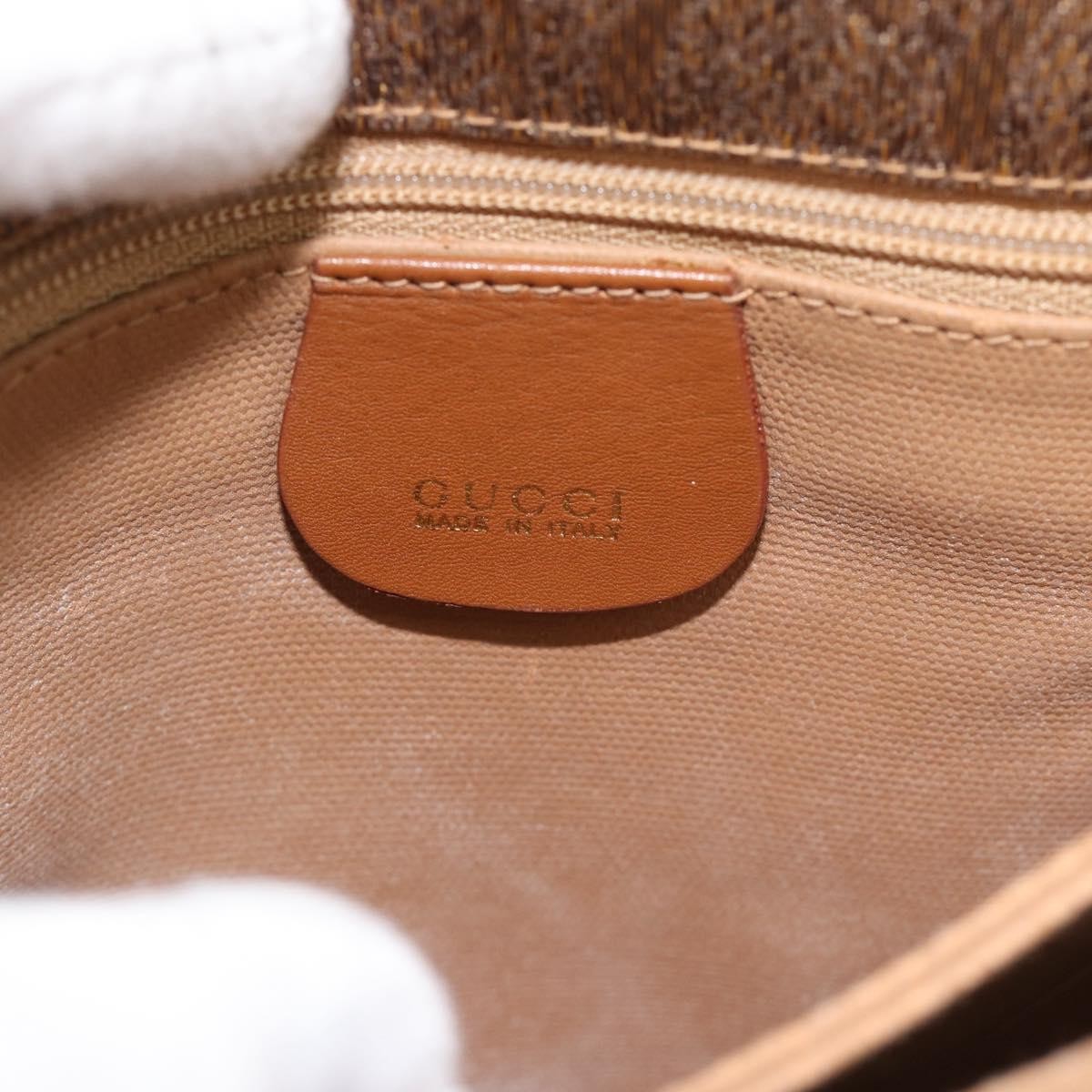 Gucci GUCCI Shoulder Bag Canvas Beige Gold 001 46 0712 Authentic 180722