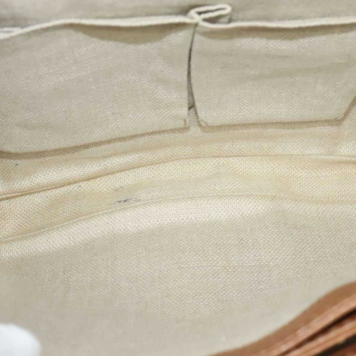 Gucci GUCCI GG Canvas Shoulder Bag Beige Gold 257024 Authentic BA2928
