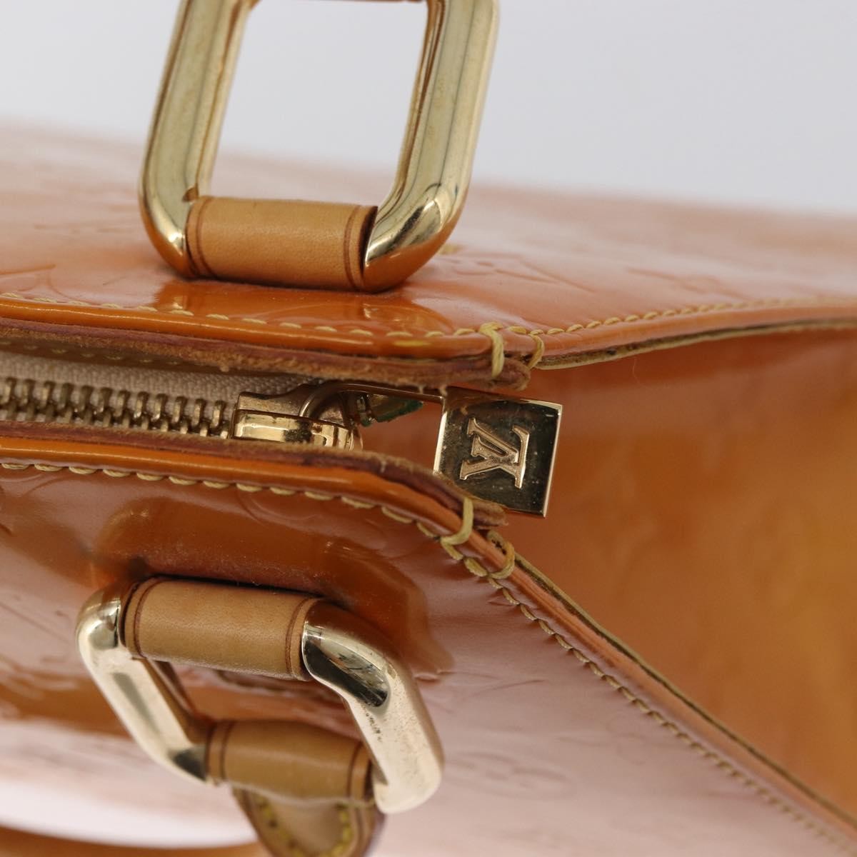 Louis Vuitton LOUIS VUITTON Monogram Vernis Forsyth Hand Bag Jaune M91112 LV Authentic mr2024