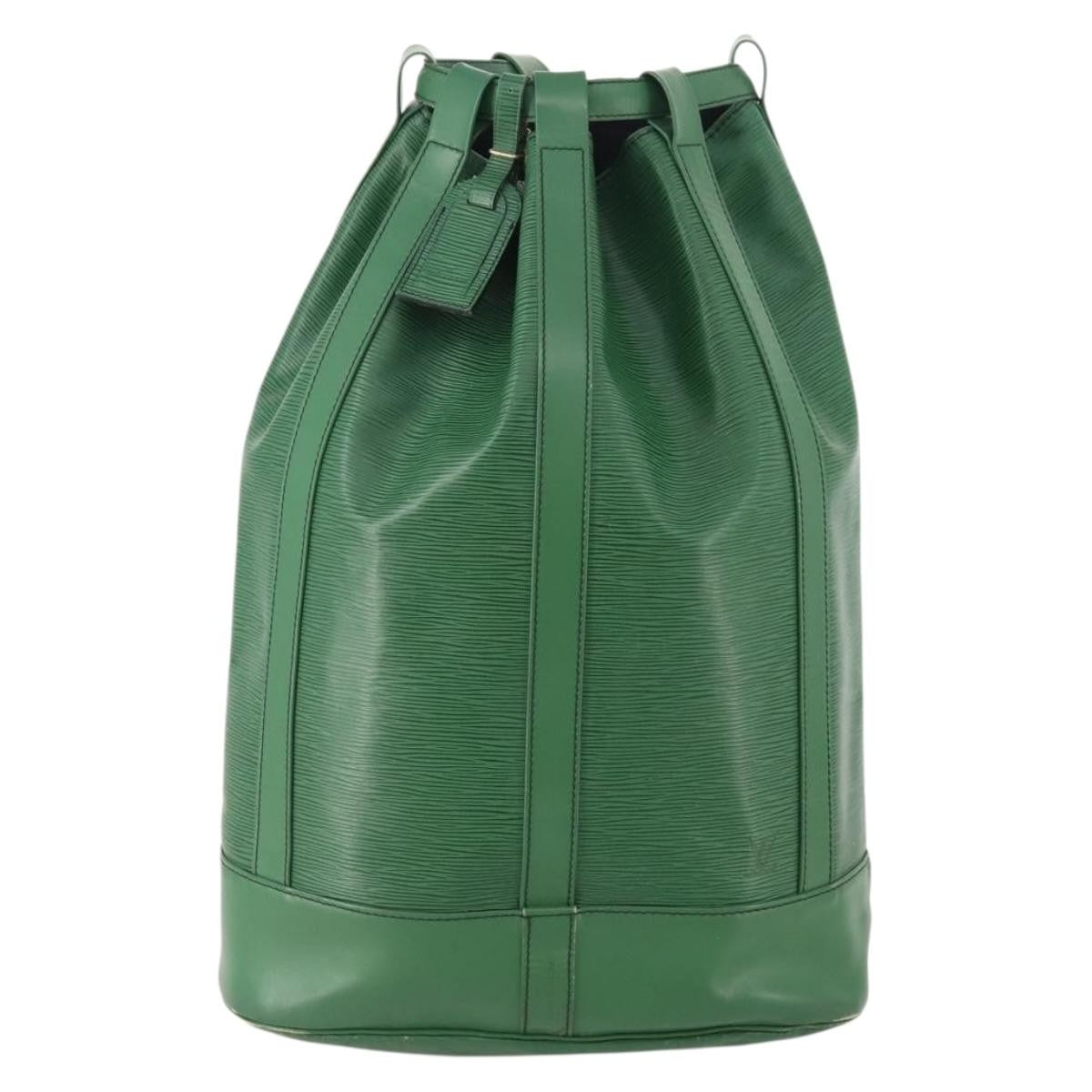 Louis Vuitton LOUIS VUITTON Epi Randonnee GM Shoulder Bag Green M43084 LV Authentic SW2146