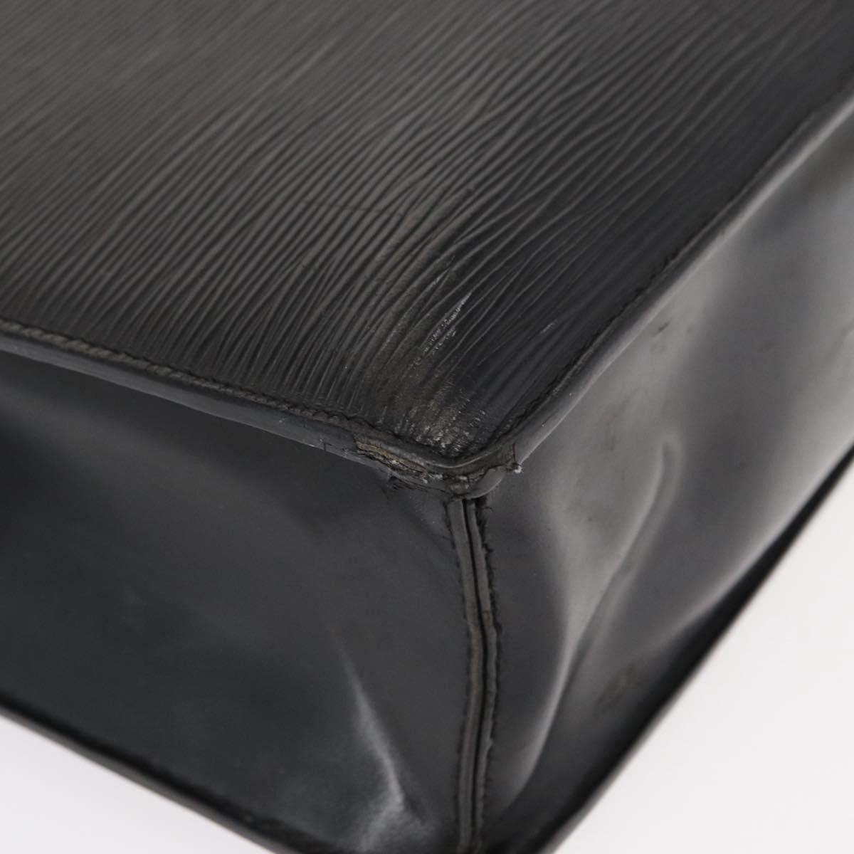 Louis Vuitton LOUIS VUITTON Epi Sac Plat Hand Bag Black M59082 LV Authentic ka251