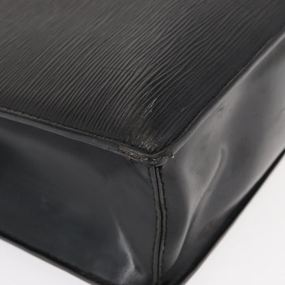 Louis Vuitton LOUIS VUITTON Epi Sac Plat Hand Bag Black M59082 LV Authentic ka251