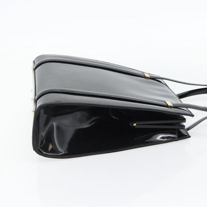 Gucci GUCCI Tote Bag Patent leather Black Gold 001 781 1735 Authentic bs35287