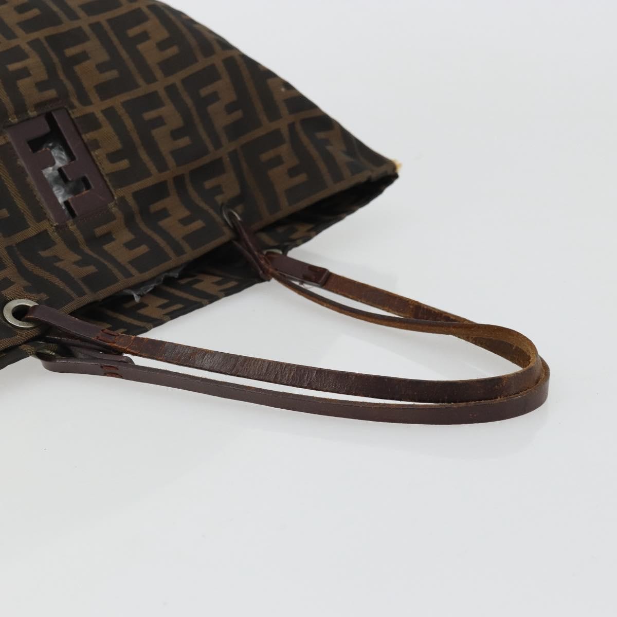 Fendi FENDI Zucca Canvas Tote Bag Brown Black Authentic 175192