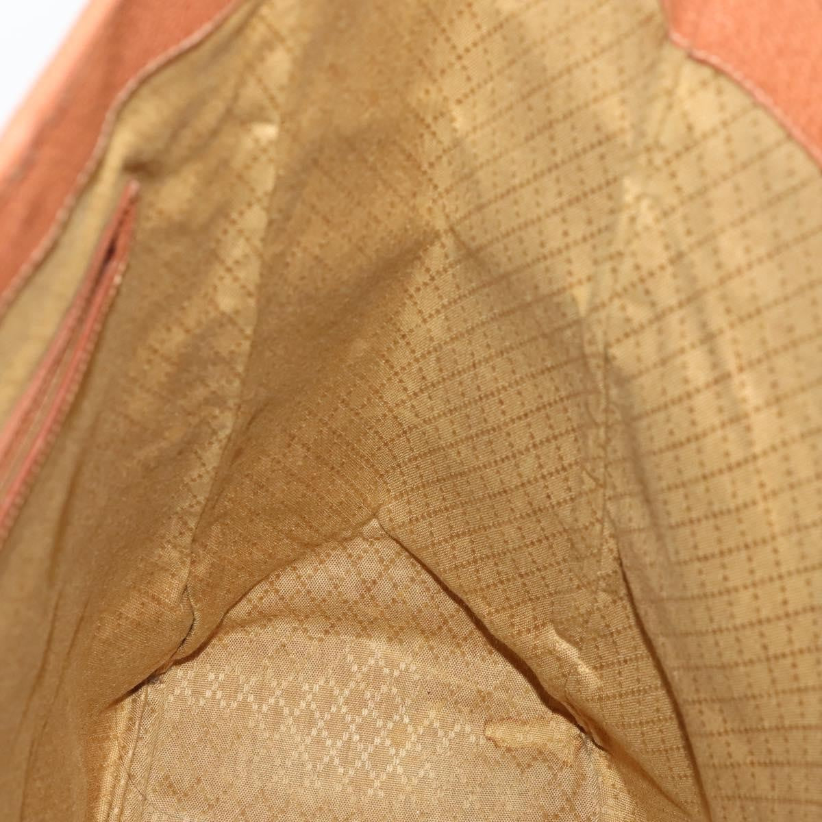 Gucci GUCCI Tote Bag Suede Brown Gold 002 58 0233 Authentic YKZ146