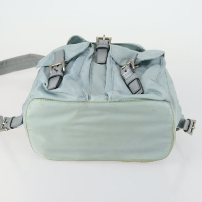 Prada PRADA Backpack Nylon Light Blue Silver Authentic BA9058 Bag