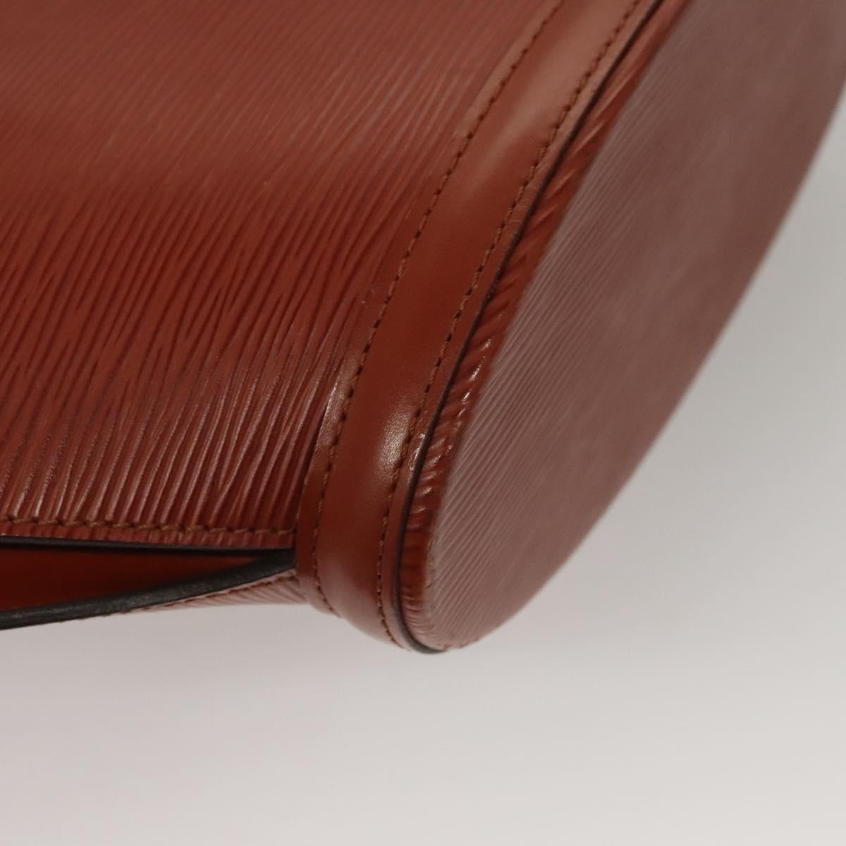Louis Vuitton LOUIS VUITTON Epi Saint Jacques Hand Bag Brown M52263 LV Authentic BA1346