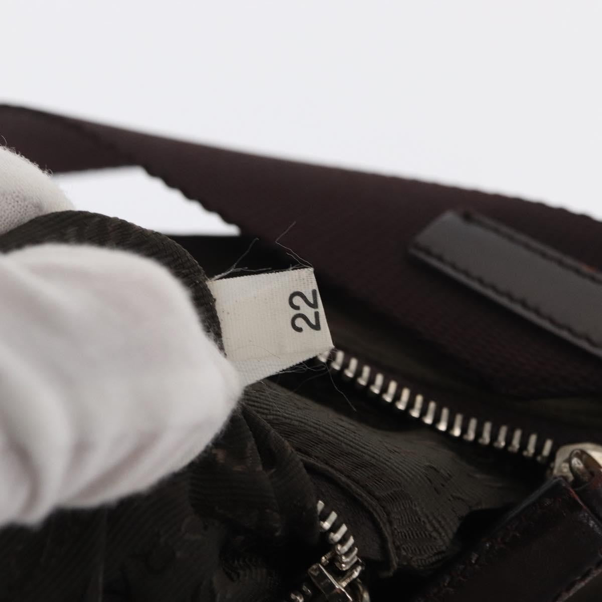 Prada PRADA Shoulder Bag Nylon Khaki Silver Authentic 169376