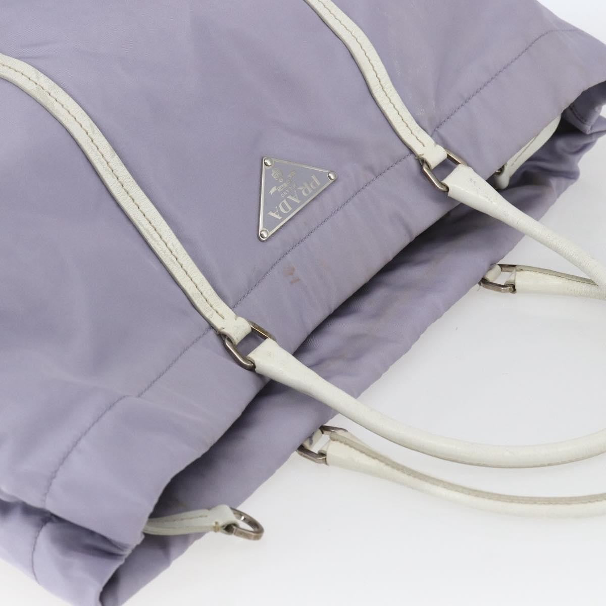 Prada PRADA Backpack Nylon Leather Purple Silver Authentic am10579 Bag