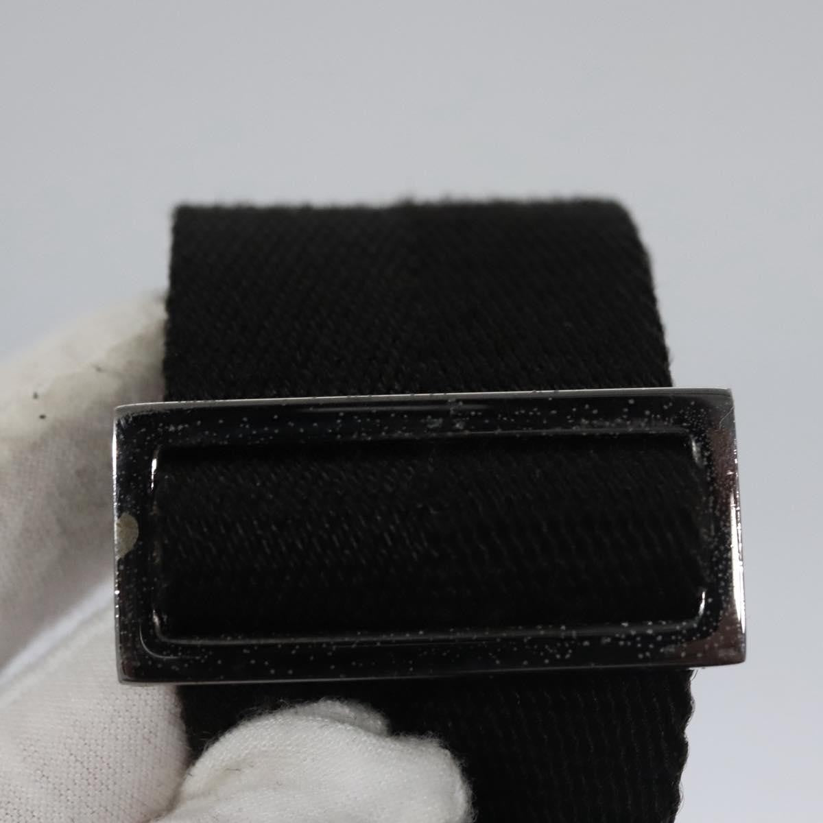 Gucci GUCCI Waist bag Nylon Black Silver 28566 Authentic IN054