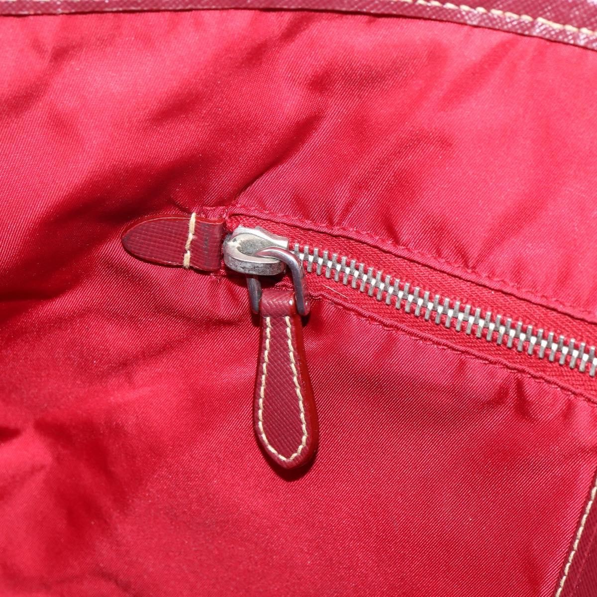 Prada PRADA Tote Bag Nylon Pink Silver Authentic 151499