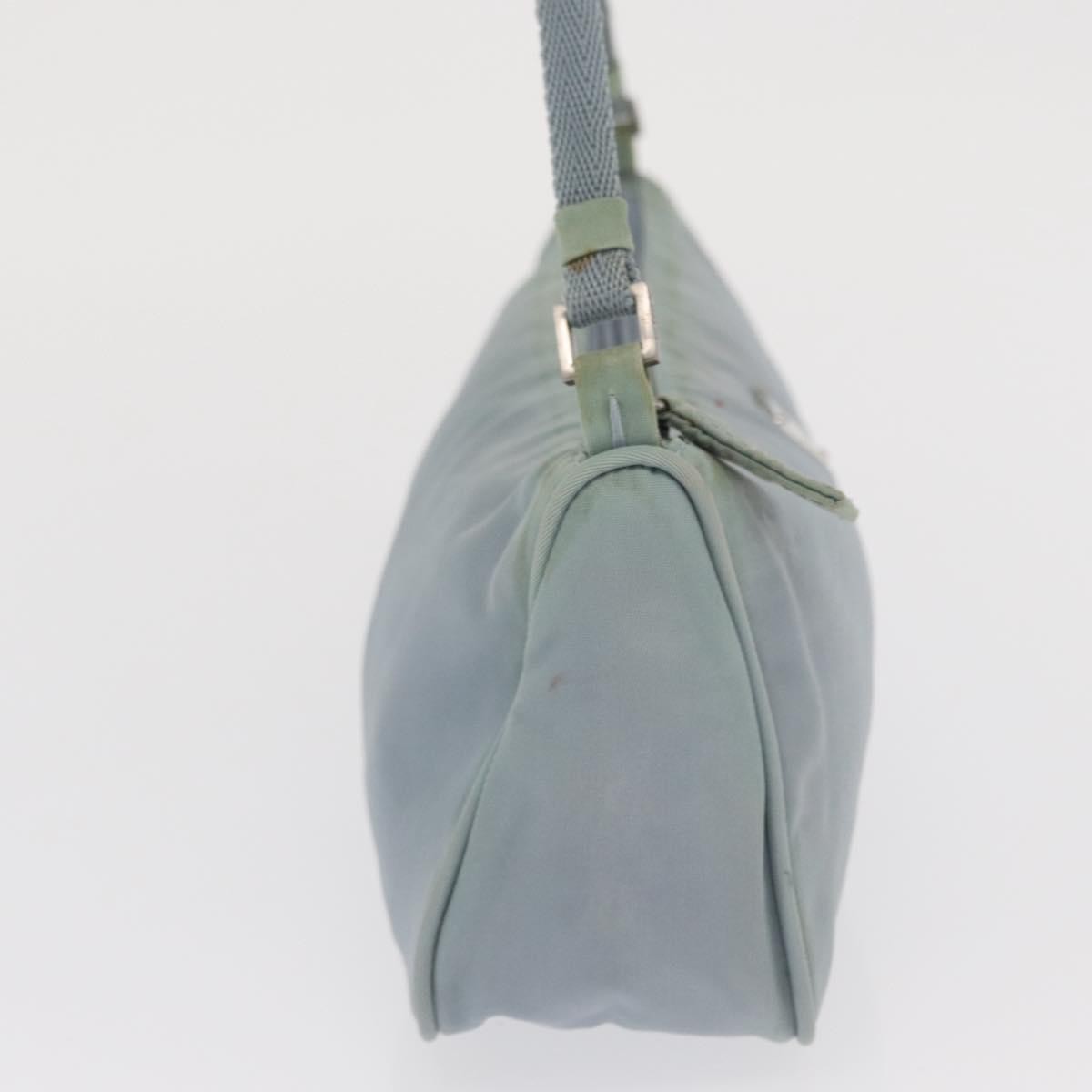 Prada PRADA Accessory Pouch Nylon Light Blue Silver Authentic 170583 Bag