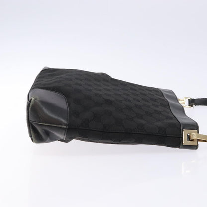 Gucci GUCCI GG Canvas Shoulder Bag Black Gold 33900 Authentic 139189A
