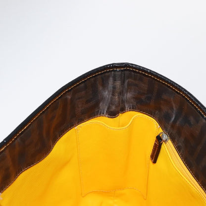Fendi FENDI Zucca Canvas Tote Bag Coated Canvas Black Brown Authentic ka771