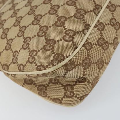 Gucci GUCCI GG Canvas Shoulder Bag Beige Gold 121023 Authentic 162950