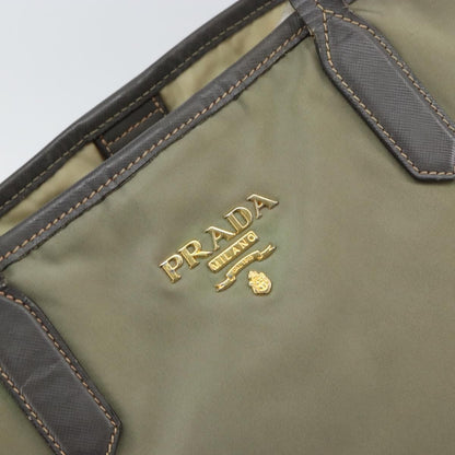 Prada PRADA Tote Bag Nylon Beige Gold Authentic 163284