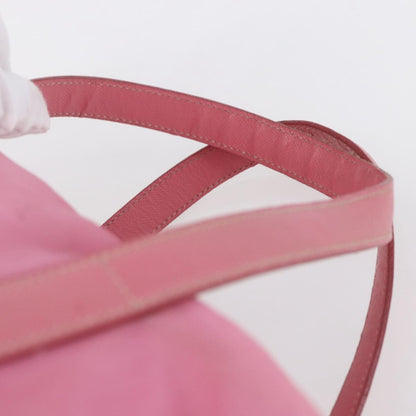 Prada PRADA Hand Bag Nylon Pink Silver Authentic 155083