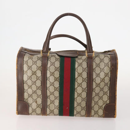 Gucci GUCCI GG Supreme GG Crystal Hand Bag PVC 3 Set Beige Authentic 174861