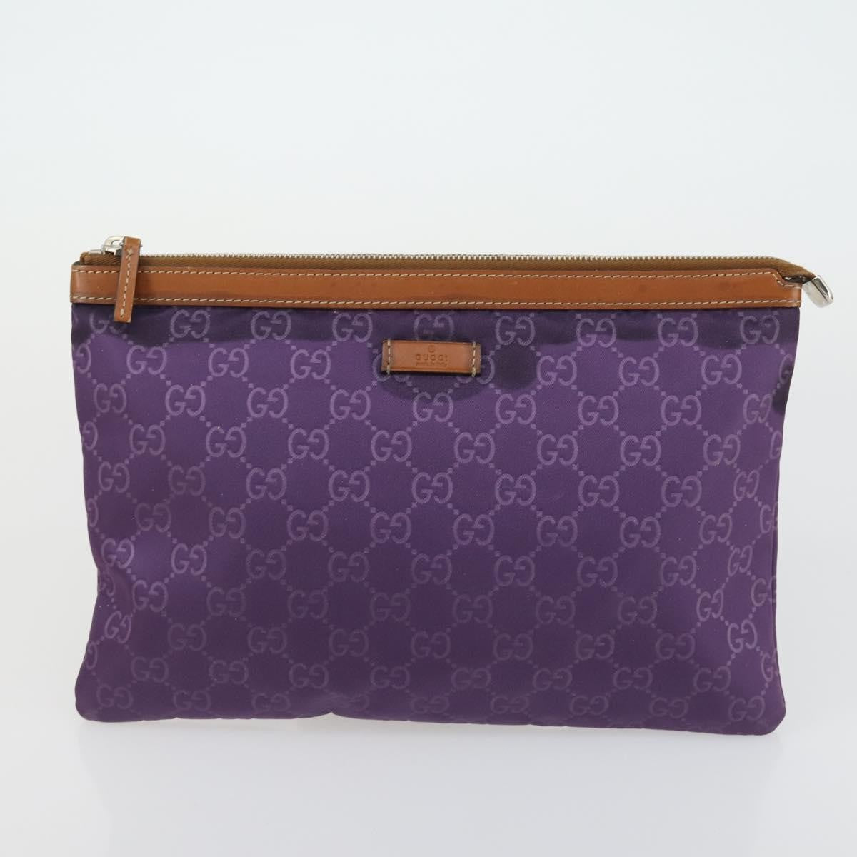 Gucci GUCCI GG Supreme Web Sherry Line Bag PVC Nylon 4 Set Beige Navy Authentic mr1719
