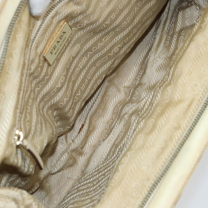 Prada PRADA Shoulder Bag Nylon Beige Gold Authentic ep12445