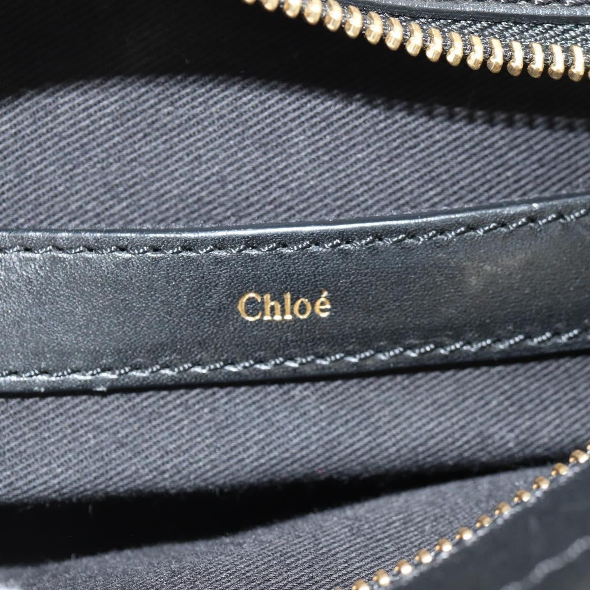 Chloé Chloé Chloe Alice Hand Bag Leather 2way White Black Authentic BA6836