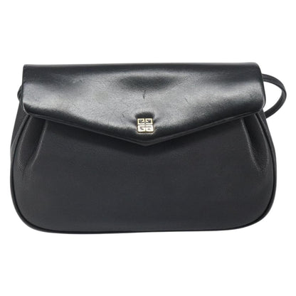 Givenchy GIVENCHY Shoulder Bag Leather Black Gold Authentic bs32977