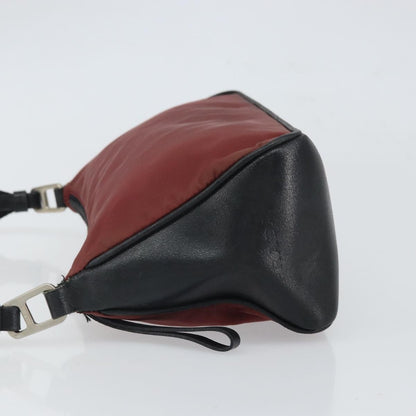Prada PRADA Shoulder Bag Nylon Red Silver Authentic ep12904