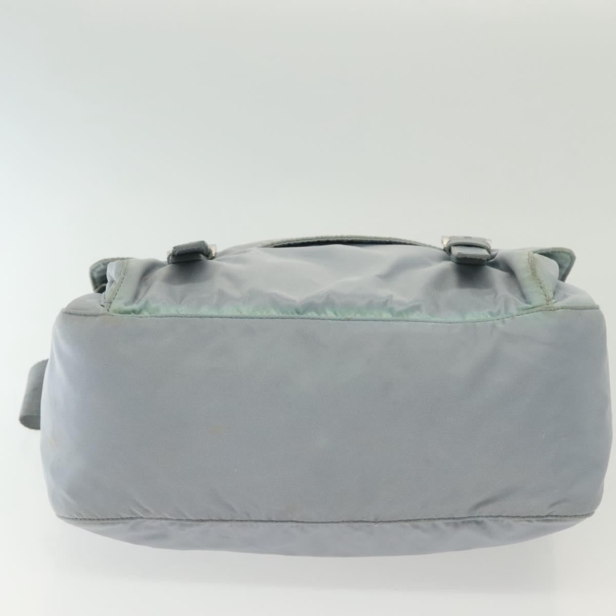 Prada PRADA Shoulder Bag Nylon Light Blue Silver Authentic ki5926