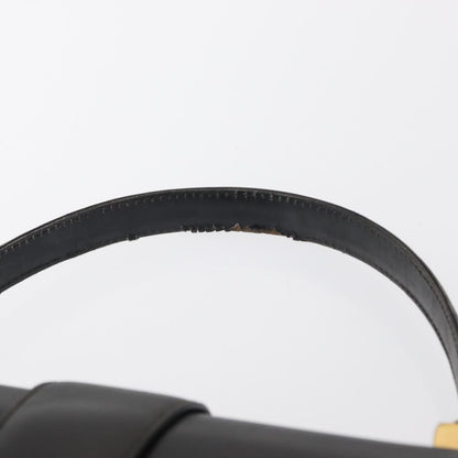 Gucci GUCCI Hand Bag Leather Gold Black Authentic 162764