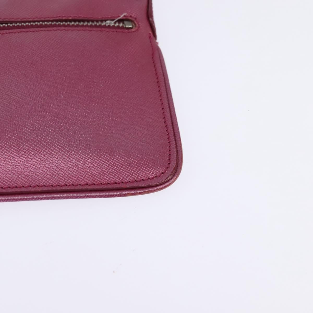 Prada PRADA Shoulder Bag Safiano leather Pink Silver Authentic SW1708