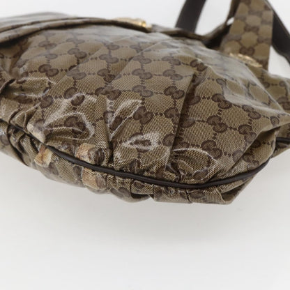 Gucci GUCCI GG Crystal Histeria Bag Coated Canvas 2way Beige Gold 203486 Authentic 154644