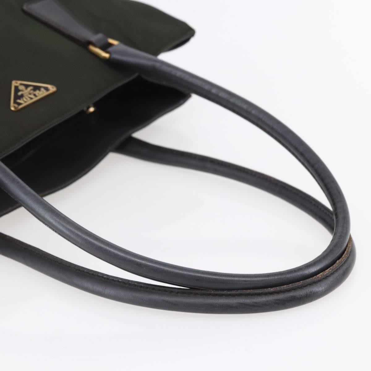 Prada PRADA Tote Bag Nylon Khaki Gold Authentic 148282