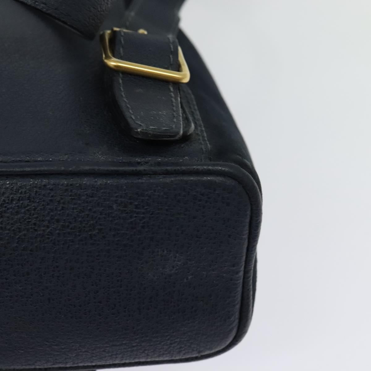 Gucci GUCCI Bamboo Backpack Suede Navy Gold 003 2034 0030 Authentic ep10733 Bag