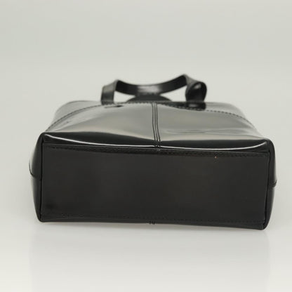 Gucci GUCCI Hand Bag Enamel 2way Black Gold 000 2113 0553 Authentic ti3137
