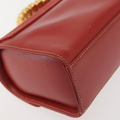 Loewe LOEWE Velazquez Hand Bag Leather Red Gold Authentic BA6367