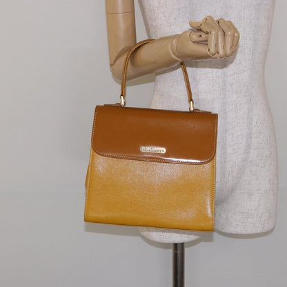 Burberrys Burberrys Hand Bag Leather Yellow Gold Authentic BA4802