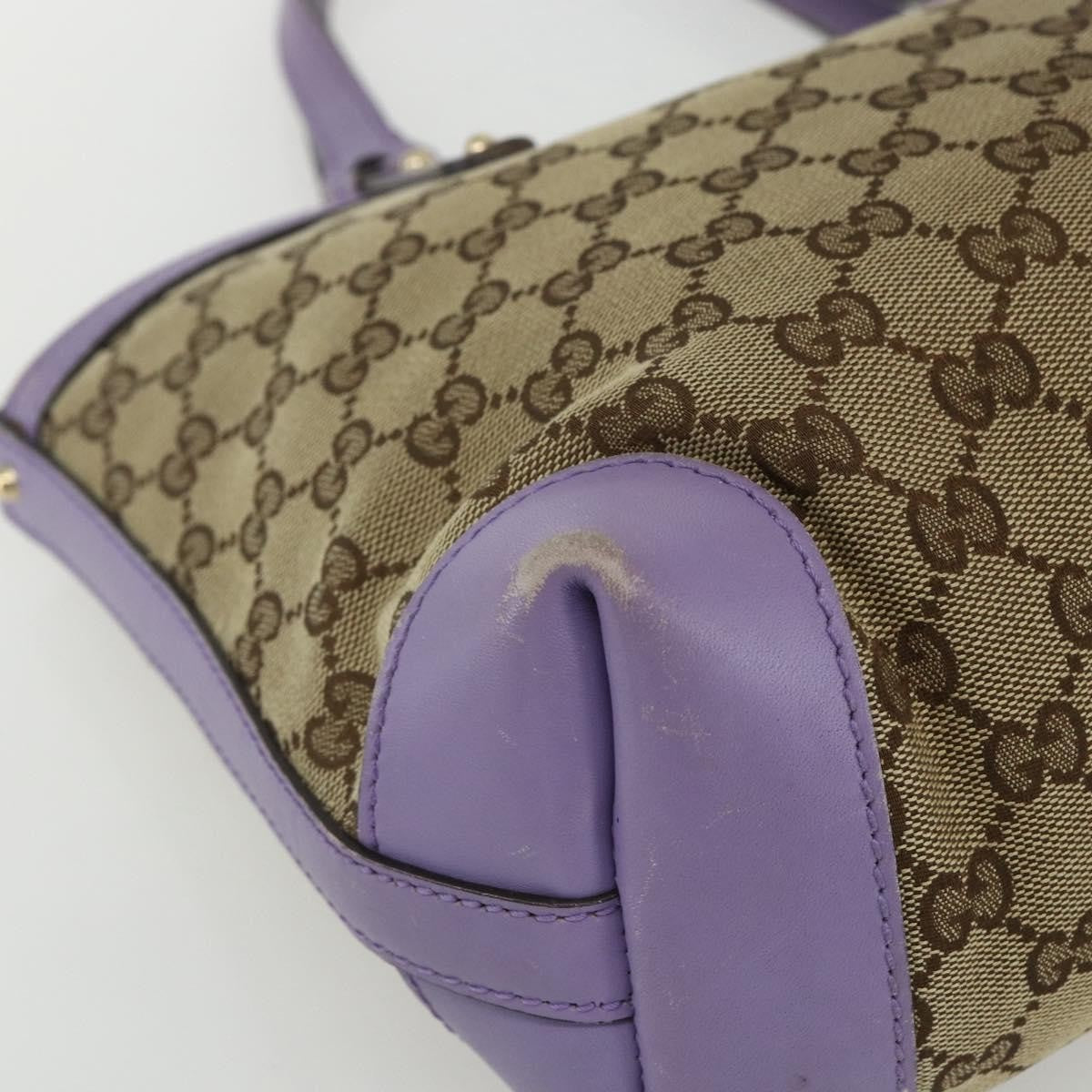Gucci GUCCI GG Canvas Tote Bag Beige Gold 269878 Authentic ka541